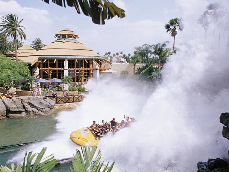 Splash landing on Jurassic Park River Adventure at Universal's Islands of Adventure