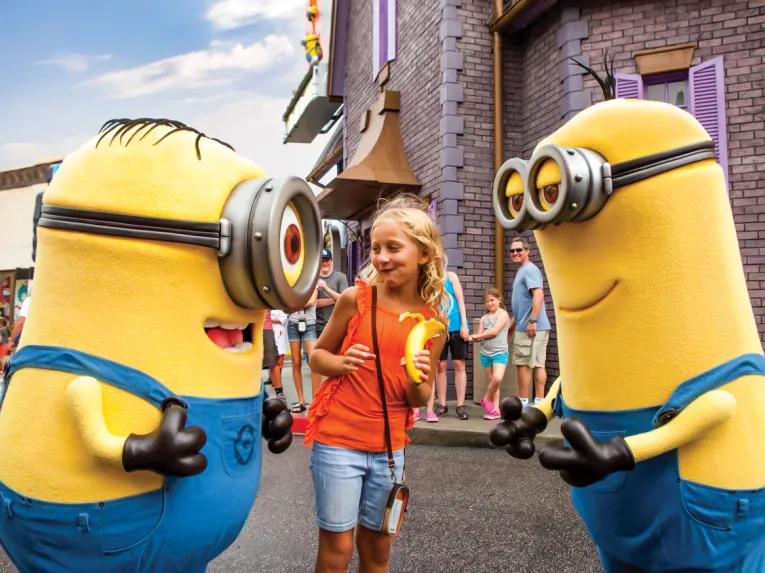 Girl with Minions at Universal Studios Florida