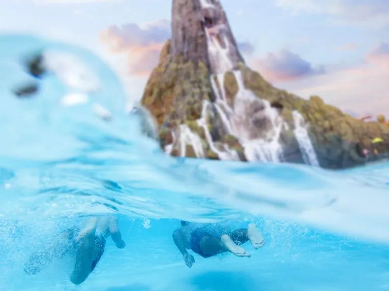 Wave pool at Universal's Volcano Bay Water Theme Park
