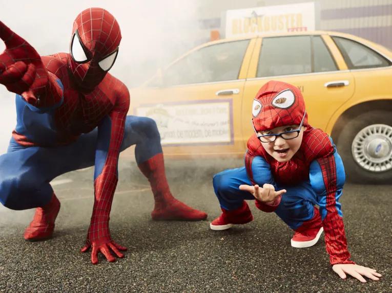 Boy with Spiderman at Disneyland Paris