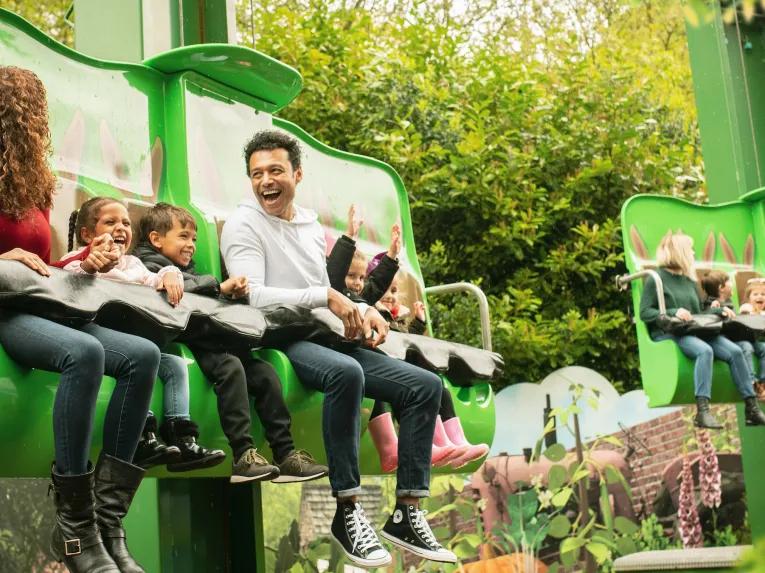 Family enjoying a day out at Alton Towers