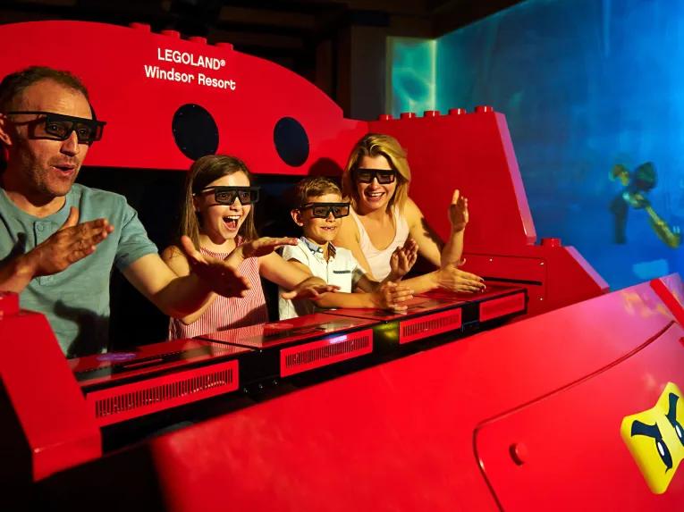 Family enjoying NINJAGO the Ride at the LEGOLAND Windsor