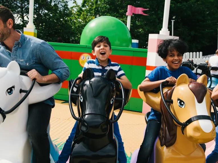 Family on Mia's Riding Adventure at LEGOLAND Windsor