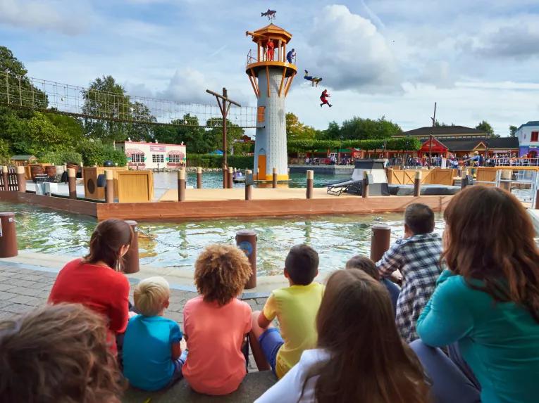Guests enjoying the Pirate Show at the LEGOLAND Windsor