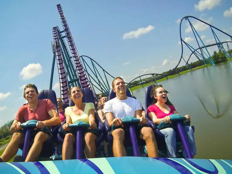 Guests riding Mako at SeaWorld Orlando