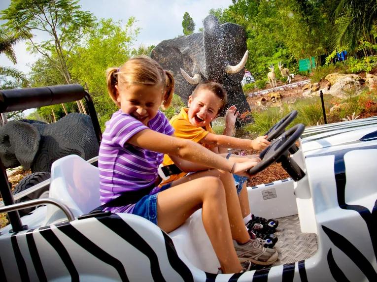 Kids on Safari Trek ride at LEGOLAND Florida