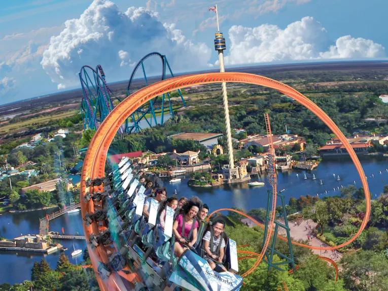 Ice Breaker Roller Coaster at SeaWorld Orlando