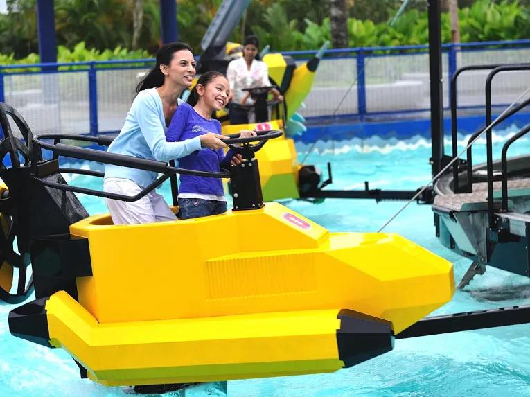 Mother and Daughter on Wave Racer at LEGOLAND Dubai