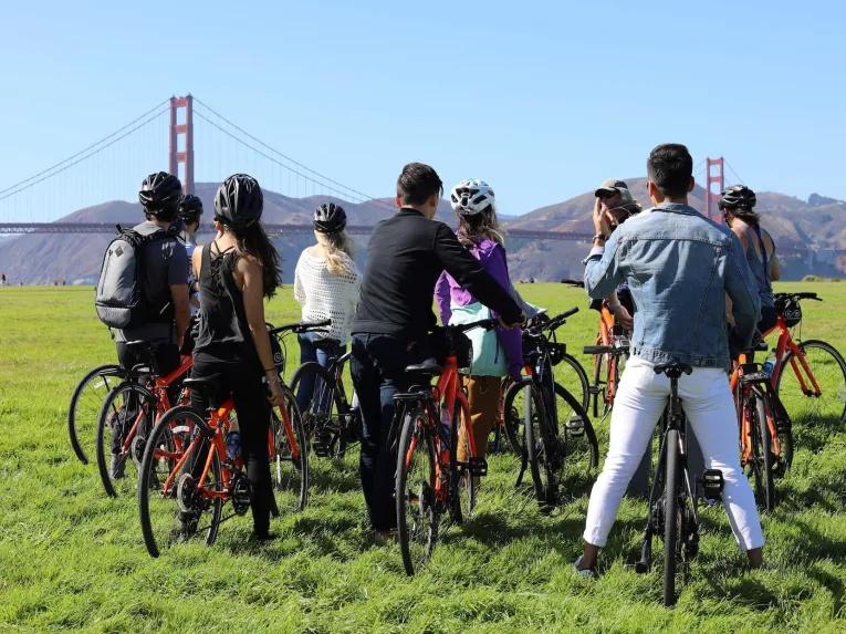 Golden Gate Bridge Bike Tour ends in Sausalito