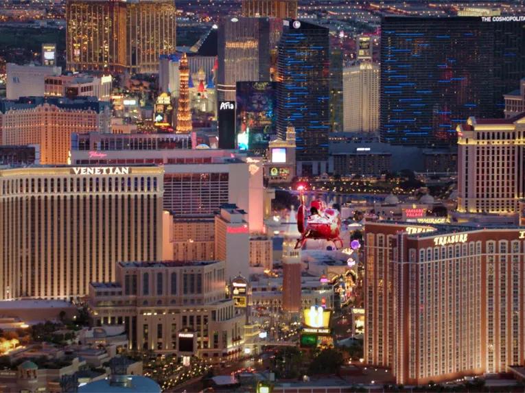 Las Vegas Strip Highlights Night Flight
