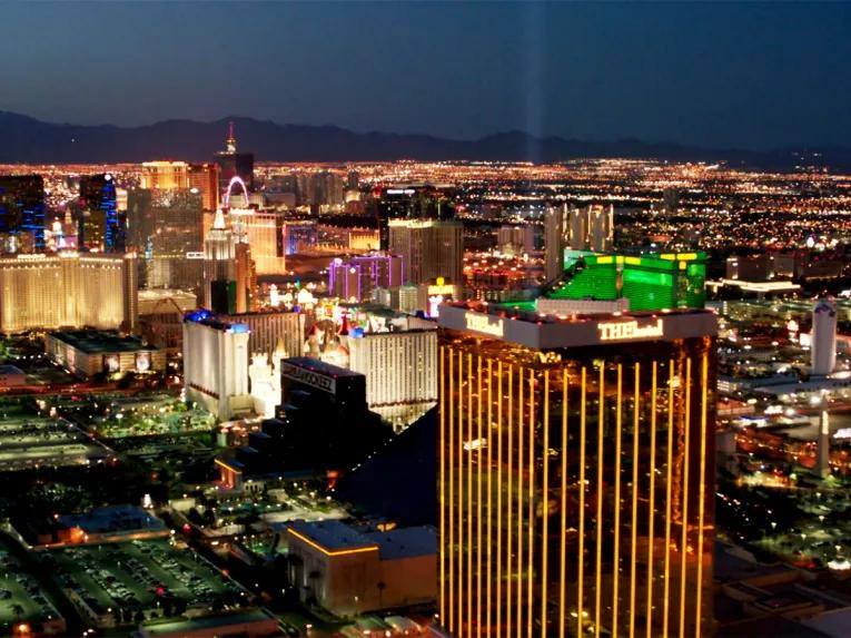 Las Vegas Strip Highlights Night Flight