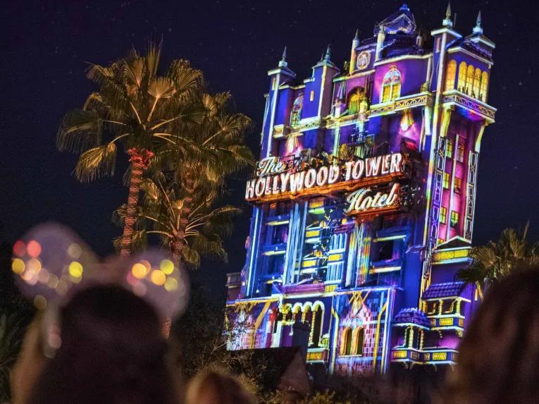 Tower of Terror at night 