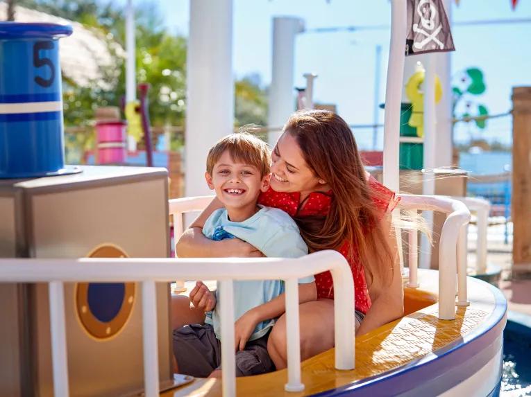 Grandad Dog's Pirate Boat Ride at Peppa Pig Theme Park