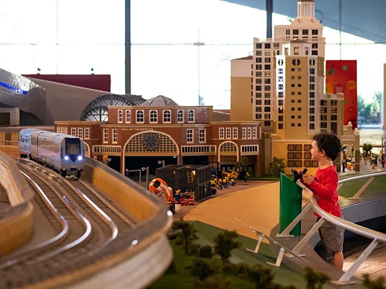Boy playing in MINILAND at LEGOLAND Dubai