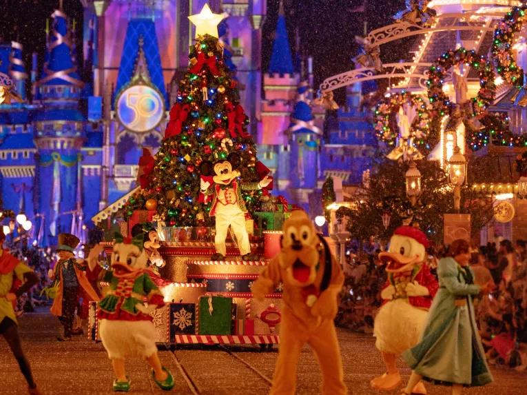 Mickey’s Once Upon a Christmastime Parade at Mickey’s Very Merry Christmas Party in Magic Kingdom Park