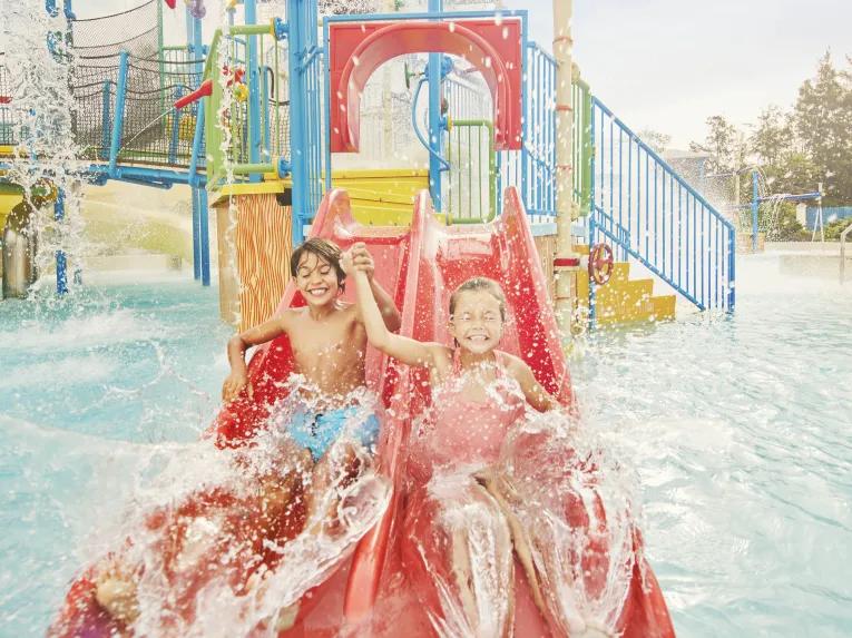 La Laguna De Woody child splash area at Costa Caribe Water Park, PortAventura World