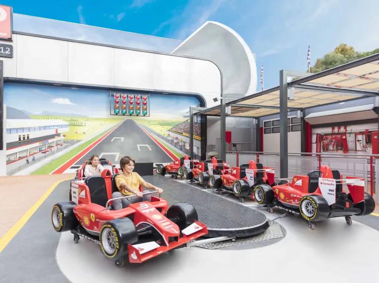 Kids podium at Ferrari Land in PortAventura World