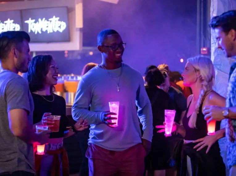 Guests enjoying the halloween themed bar at SeaWorld Howl-O-Scream