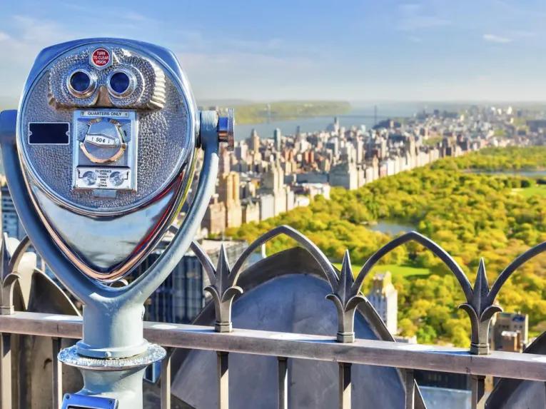 View of Central Park from Top of The Rock Observation Deck