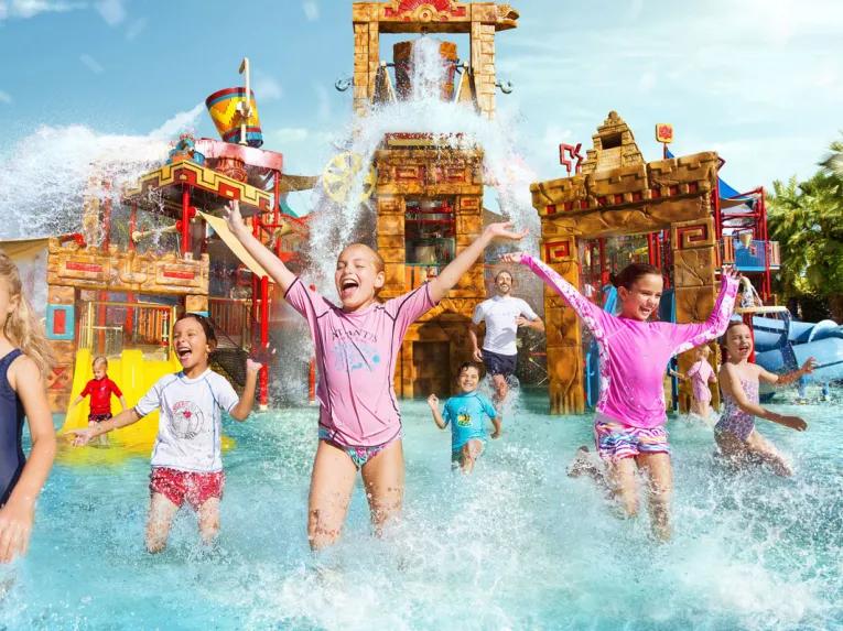 Kid's playing in the Splashers Island pool at Aquaventure Dubai