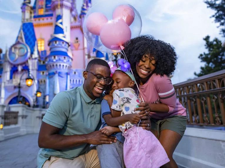Guests enjoying Magic Kingdom after dark