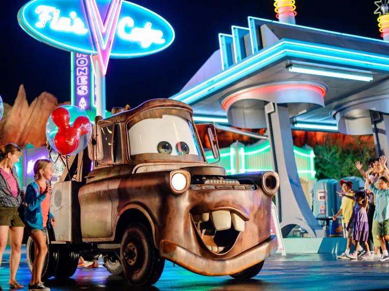 Guest with Mater, Disney California Adventure Park