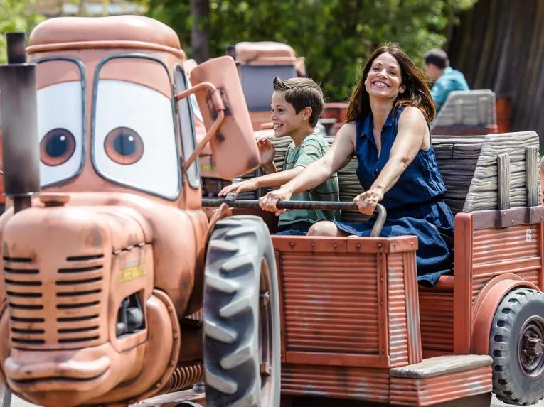Mater's junkyard jamboree ride at Disney California Adventure Park