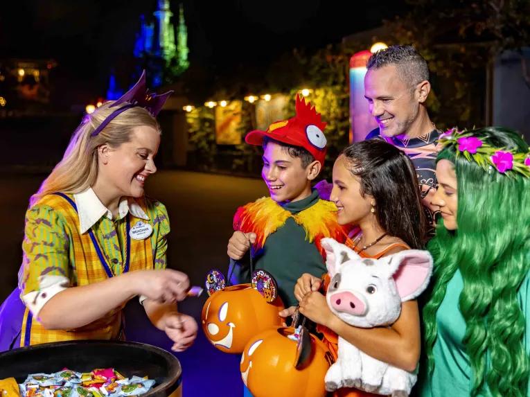 Guests at Mickey's Not So Scary Halloween Party