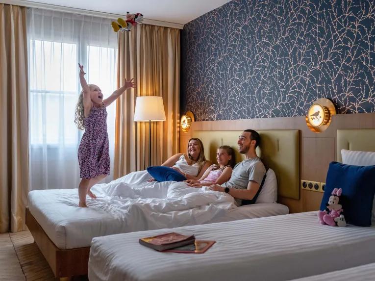 Family in guest Room at the Dream Castle Hotel Paris