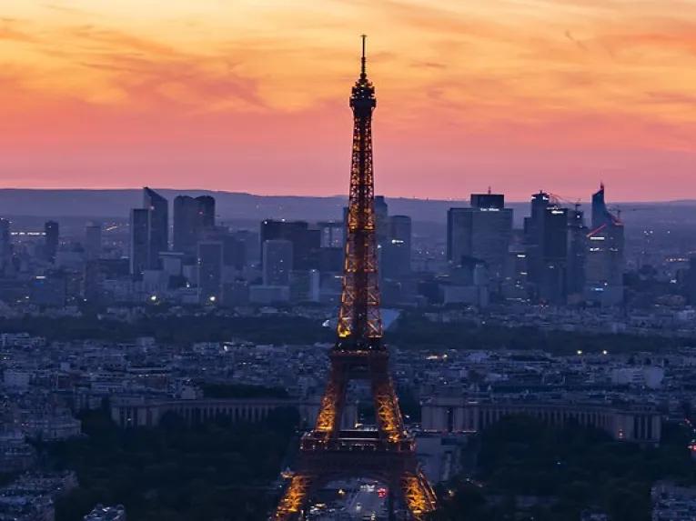Paris Montparnasse at Sunset