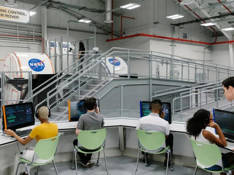 Guests experiencing ATX Drive on Mars Simulator at Kennedy Space Center Visitor Complex