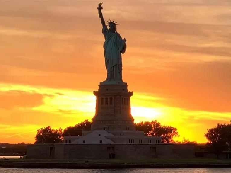 New York Statue of Liberty at Sunset Cruise