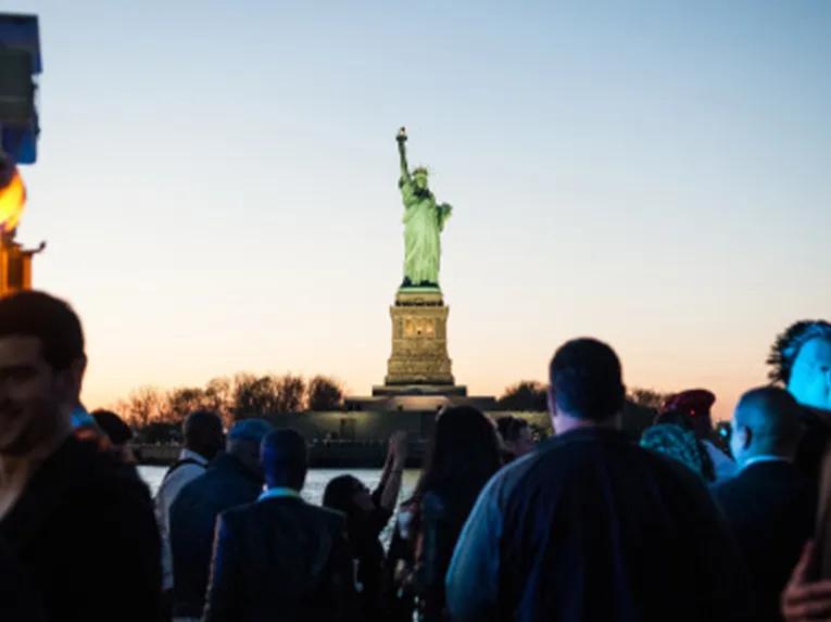 New York Statue of Liberty at Sunset Cruise