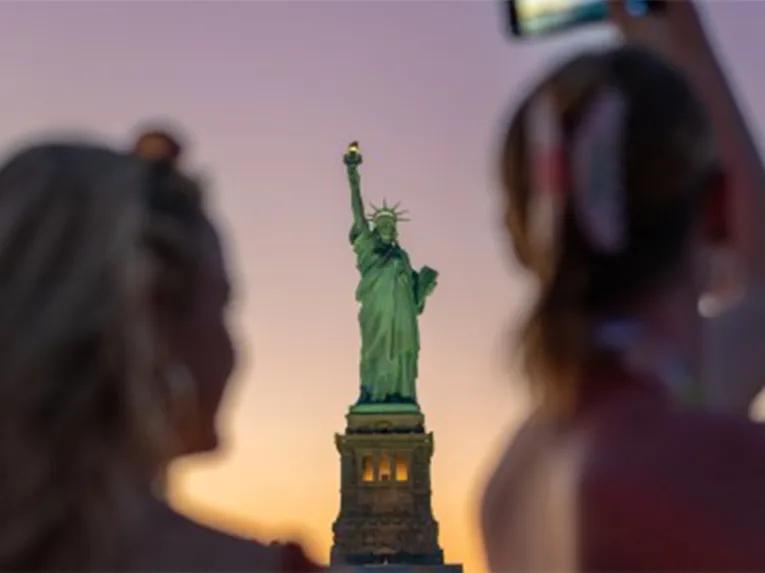 New York Statue of Liberty at Sunset Cruise