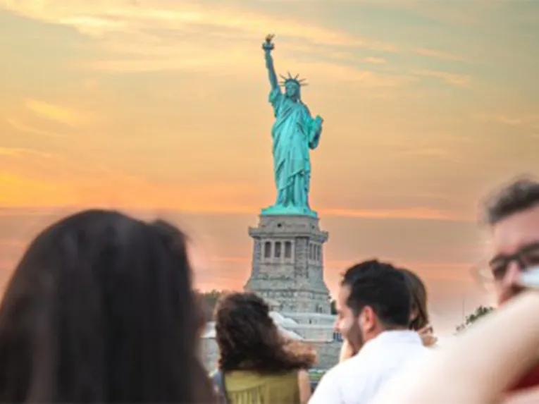 New York Statue of Liberty at Sunset Cruise
