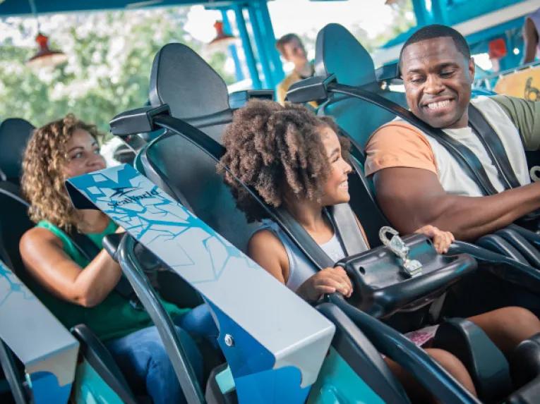 Guests on Icebreaker at SeaWorld Orlando