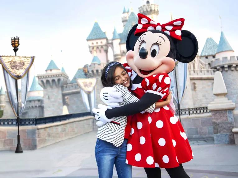 Guest with Minne at Disneyland Park in California