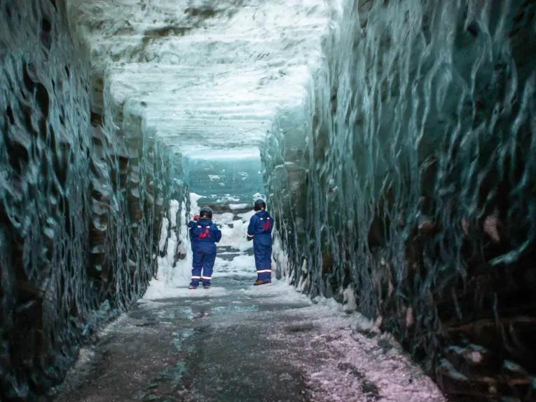 walking-through-ice-cave