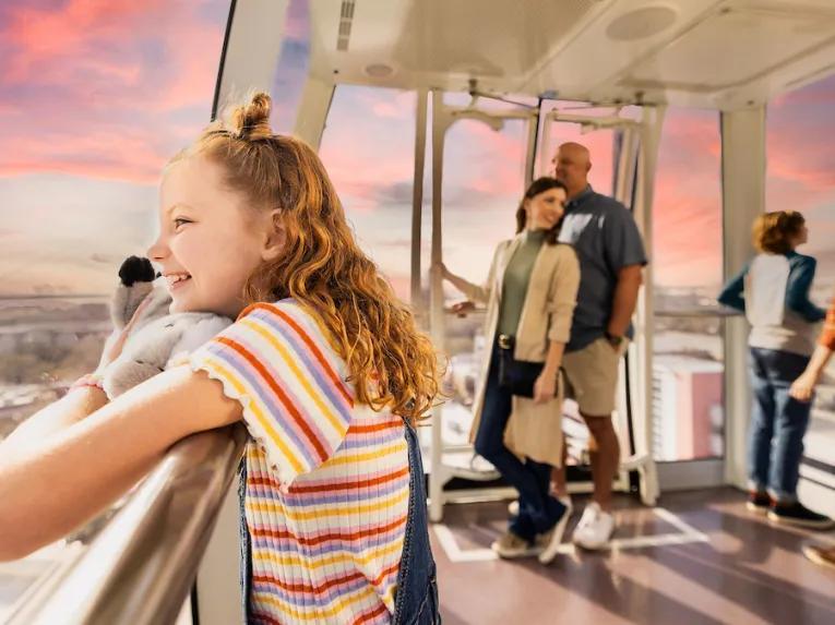 Girl Enjoying the view from the Orlando Eye