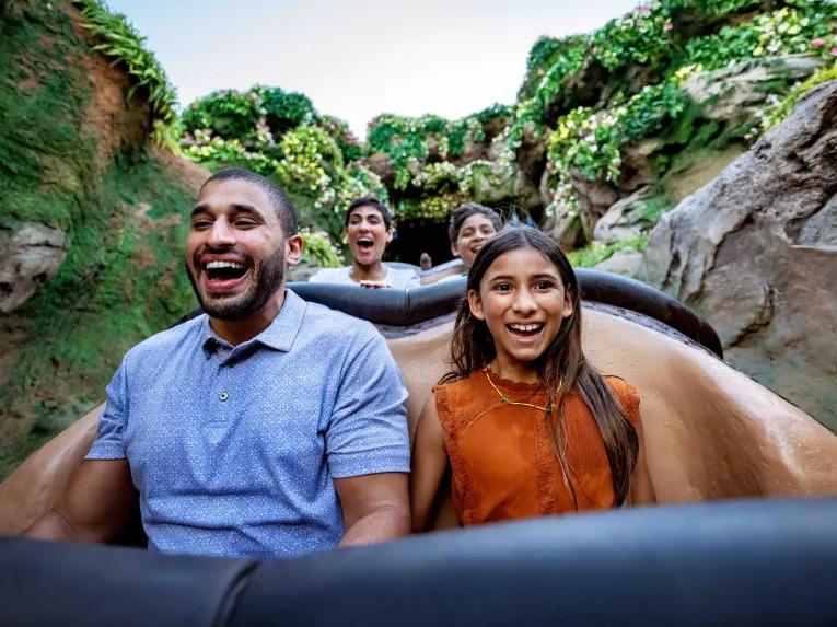 Guests on Tiana's Bayou Adventure, Magic Kingdom Park