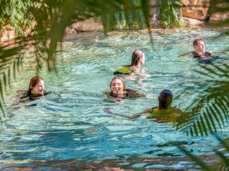 Guests in lazy river at Discovery Cove Orlando