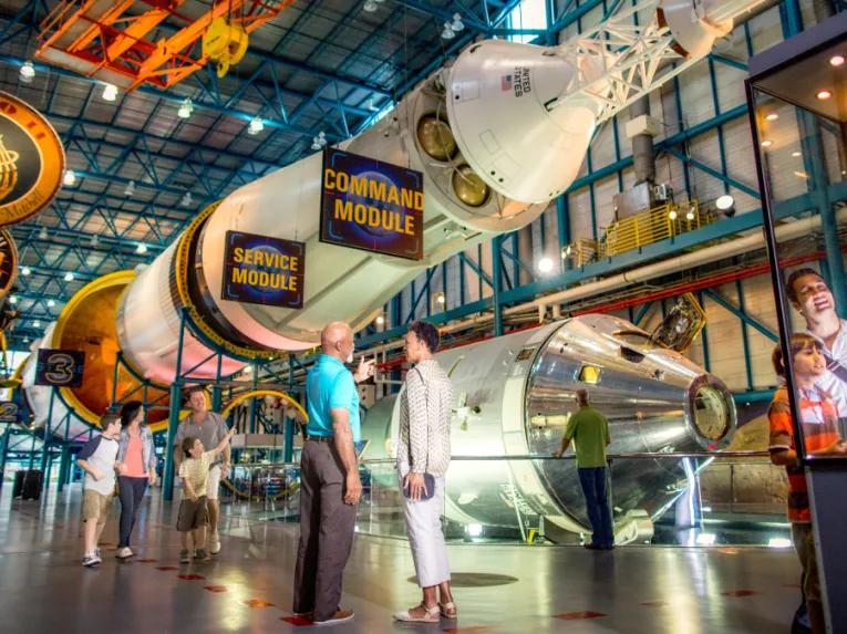 Guests at Kennedy Space Center Visitor Complex, Florida.