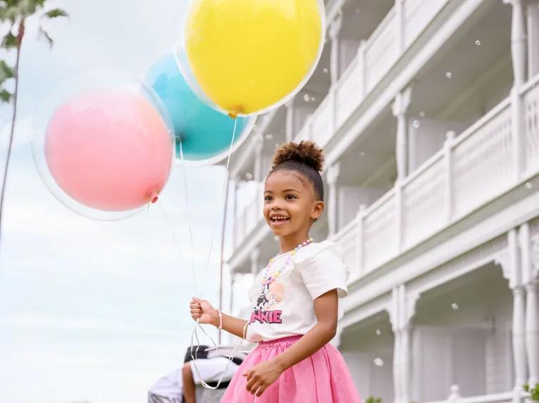 Little Girl with Balloons at Disney's Grand Floridian Resort