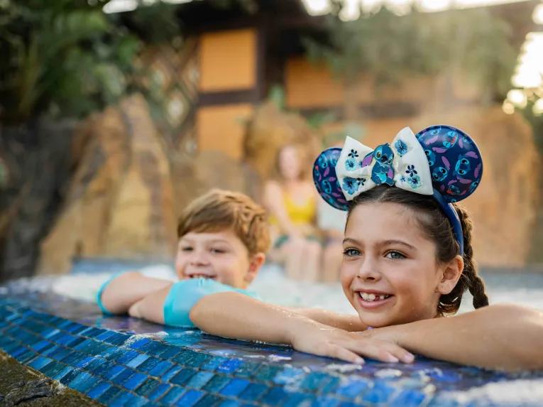 Kids in Polynesian Jacuzzi
