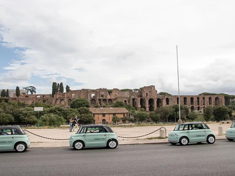 Rome sightseeing with E-car