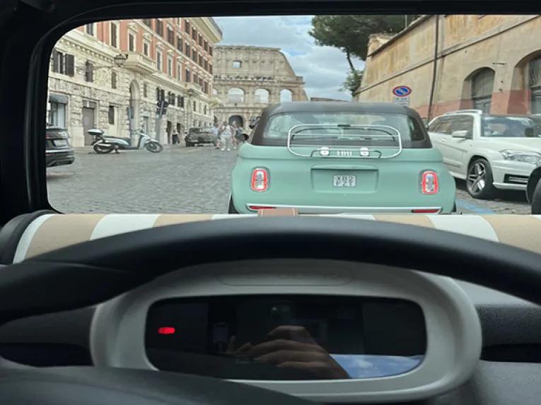 View from E-car window