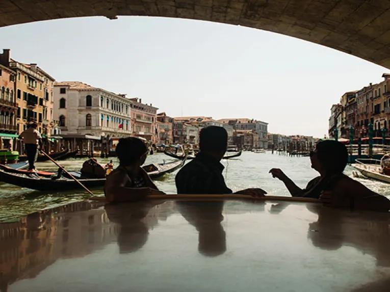 Under bridges in Venice