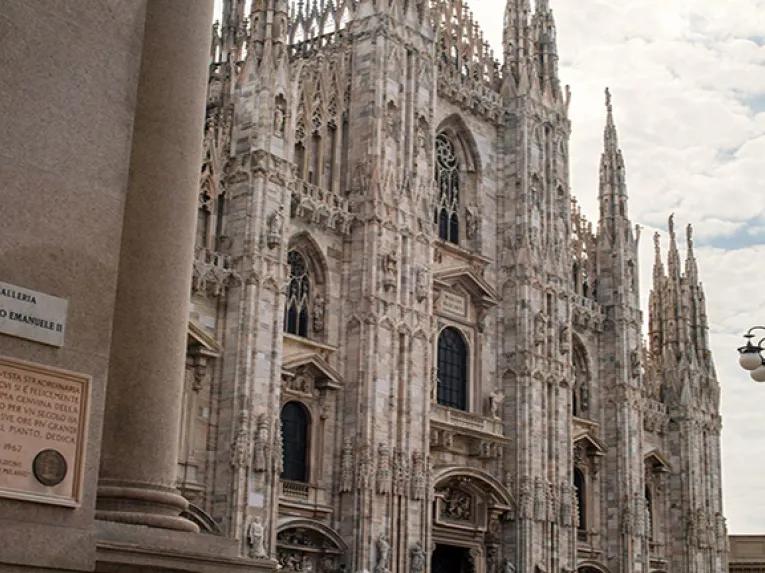 Outside the Duomo