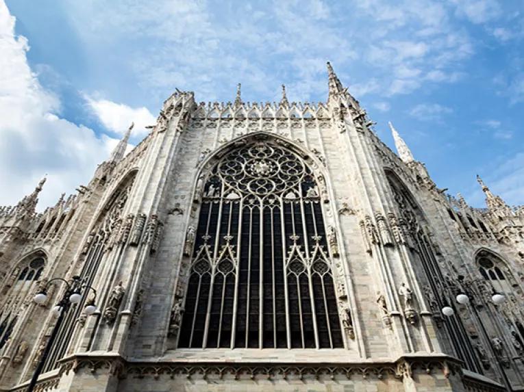 Looking up at the Duomo
