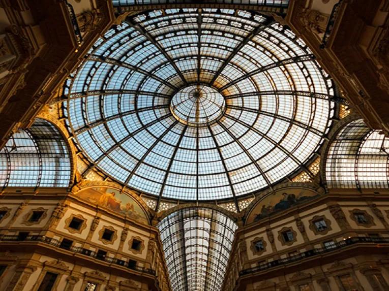 The glass dome of the Duomo
